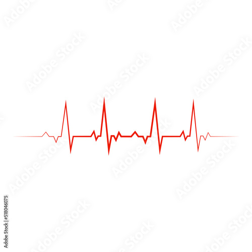 Pulse line ilustration vector template