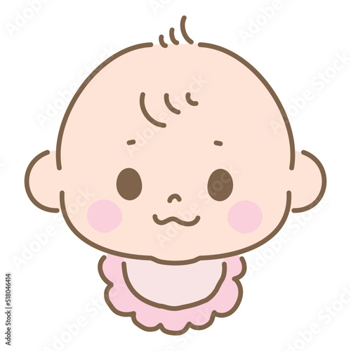 赤ちゃん　新生児のベクターイラスト　単品