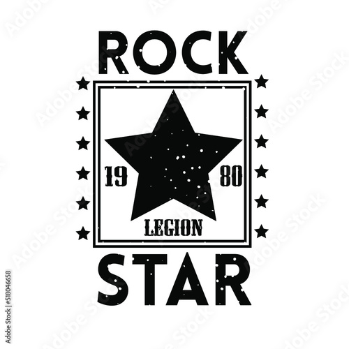 rock star slogan for sticker or t shirt design