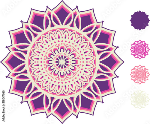  Vector layered template for laser and paper cutting, printing on a T-shirt, mug.