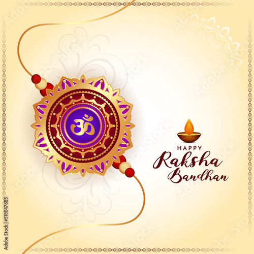 Happy Raksha Bandhan festival greeting elegant background