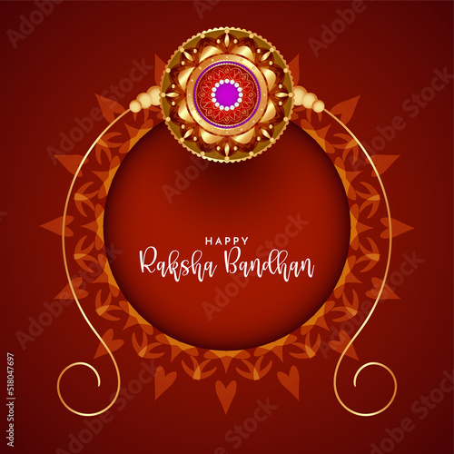 Happy Raksha Bandhan Indian festival decorative cultural background