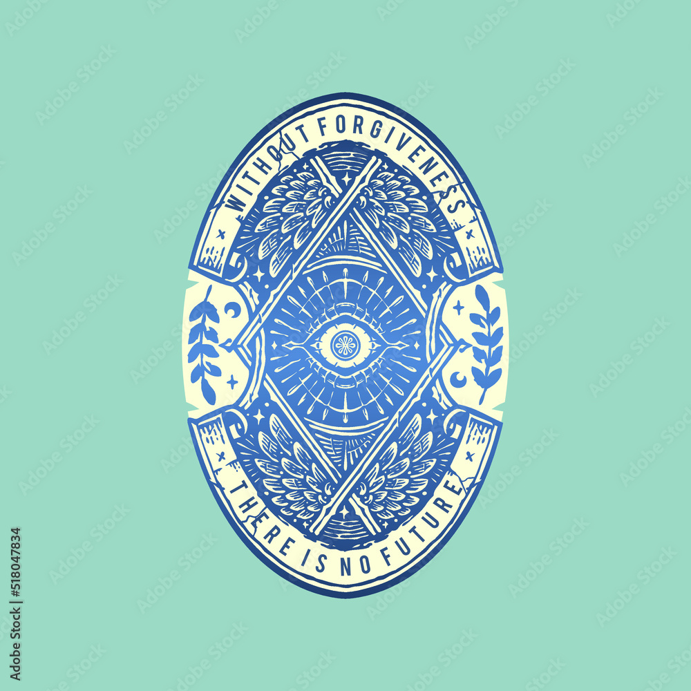 Obraz premium The vision of the future badge symbol