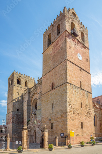 View at the Cathedral of Santa Maria in the streets of Siguenza - Spain photo