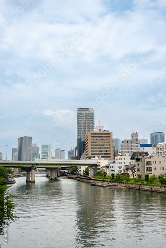 Office buildings around Nakanoshima area in Osaka  Japan