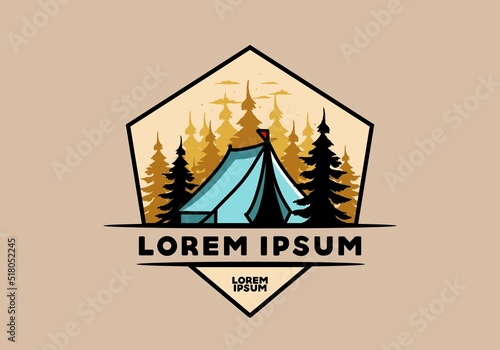 Big camping tent illustration design