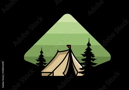 Big camping tent illustration design © Adipra