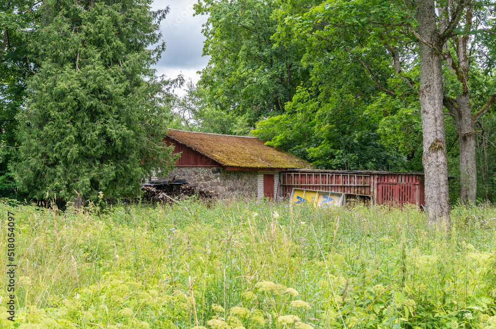 traditional barn in estonia, europe traditional barn in estonia, europe
