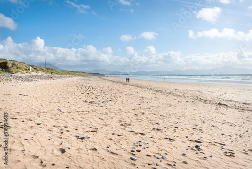 Banna Strand Beach looking south from the car park in County Kerry  Ireland