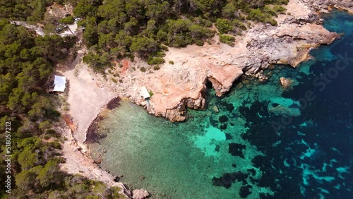 Cala Xuclar beach in Ibiza, Spain photo