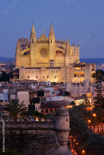 Catedral de Mallorca (s. XIII-s.XX) y Baluard de Sant Pere .Palma.Mallorca.Islas Baleares. España. photo