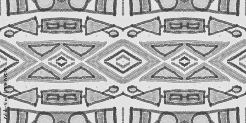 Navajo seamless pattern. Hand drawn ethnic background.