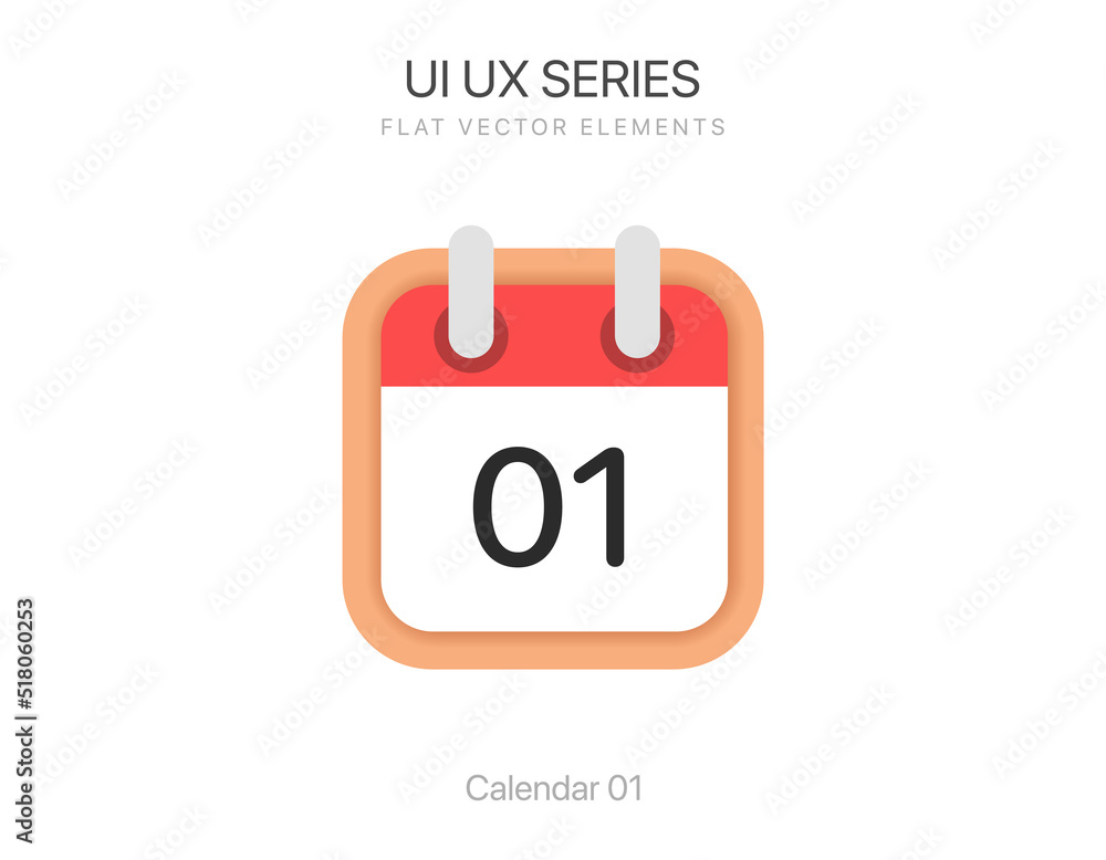 Minimal calendar symbol with day 1. Planning calendar icon for UI, mobile app, business, website. Minimal calendar symbol with day 1. Planning calendar icon for UI, mobile app, business, website.