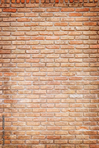 Vintage textured background of old red brick wall