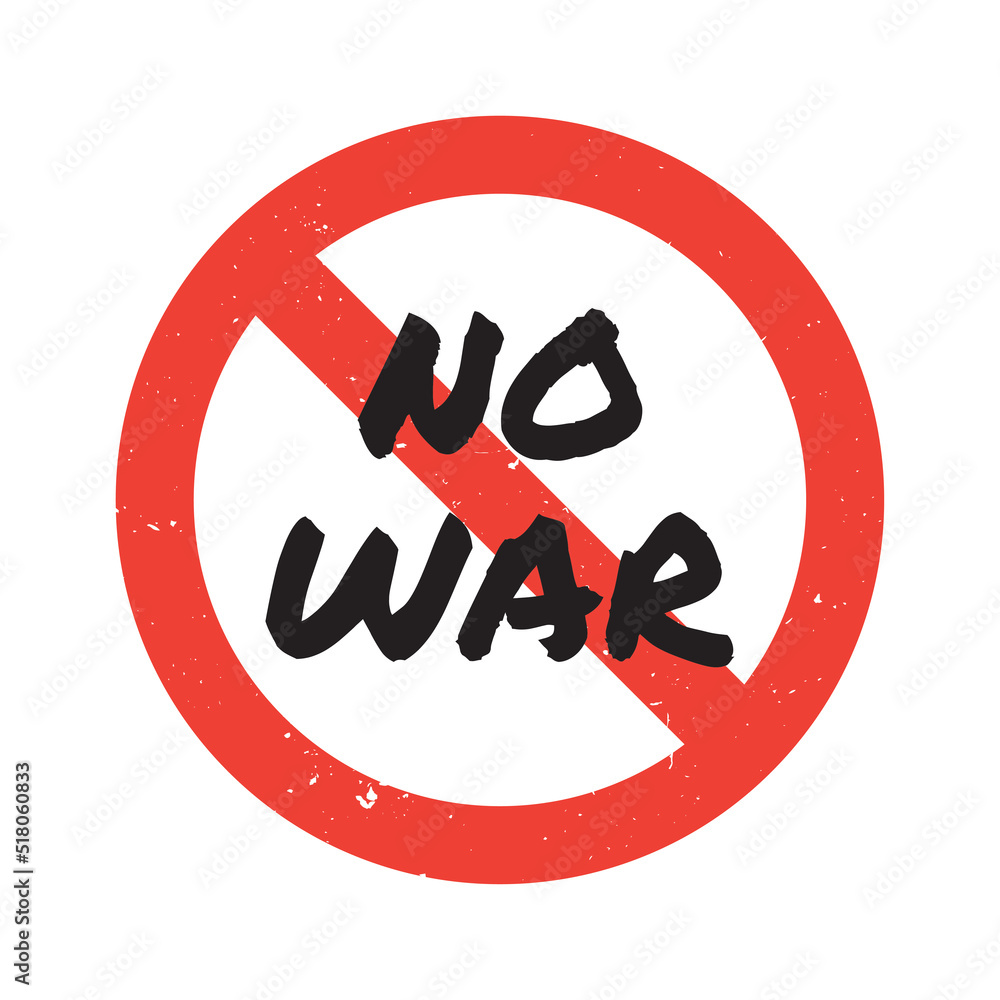 No war vector red sign on white background No war vector red sign on white background