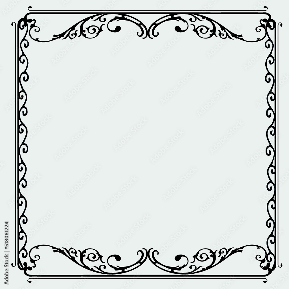 Frame, in the style of an ornament, Vector illustration eps 10, Art. Frame, in the style of an ornament, Vector illustration eps 10, Art.