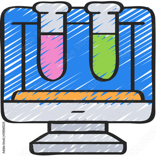 Scientific Computer Test Icon