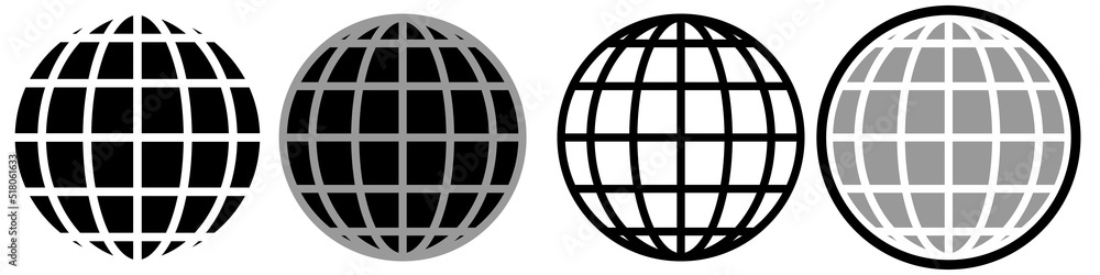 Globe icon vector set. earth illustration sign collection. planet symbol or logo. Globe icon vector set. earth illustration sign collection. planet symbol or logo.