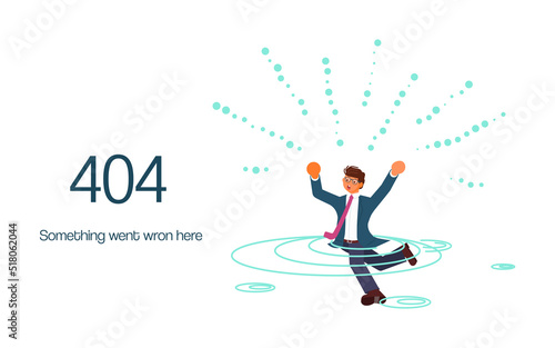 404 error not found web page. layout 404 isolated for corporate website