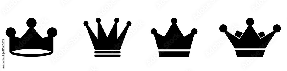 Crown vector icon set. king illustration sign collection. Quin symbol or logo. Crown vector icon set. king illustration sign collection. Quin symbol or logo.