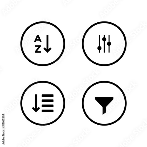 Wallpaper Mural Filter button icon vector in various styles Torontodigital.ca