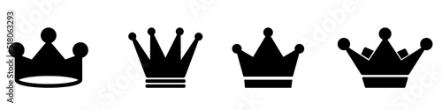 Tableau sur toile Crown vector icon set