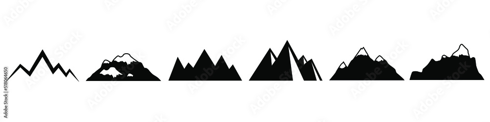 Mountains icon vector set. Hike illustration sign collection. wildlife symbol. Nature logo. Mountains icon vector set. Hike illustration sign collection. wildlife symbol. Nature logo.