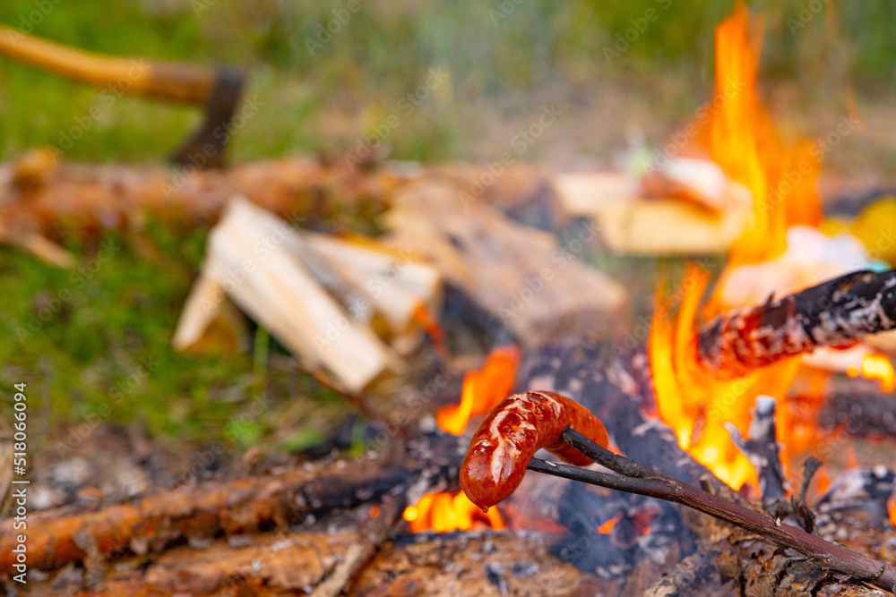 Fototapeta premium A quiet evening around the campfire