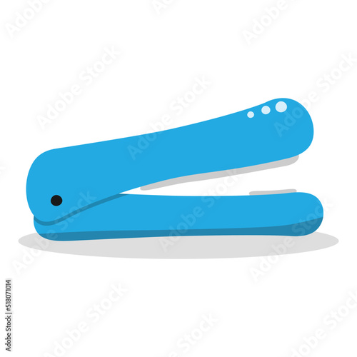 Flat Styled Stationary Stapler isolated on white background. Vector illustration