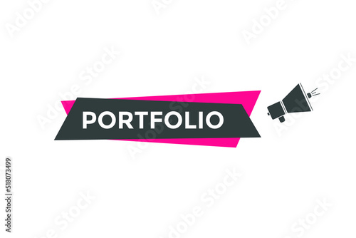 Portfolio Colorful web banner. vector illustration. Portfolio sign icon.  © creativeKawsar