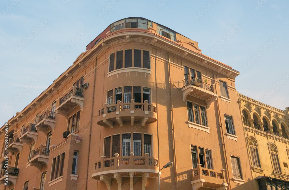 historical iconic old building at downtown Cairo, Egypt