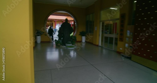 POV Of A Person Walking To Entrance Of Fo Guang Shan Chung Tian Temple In Priestdale, Queensland, Australia. photo