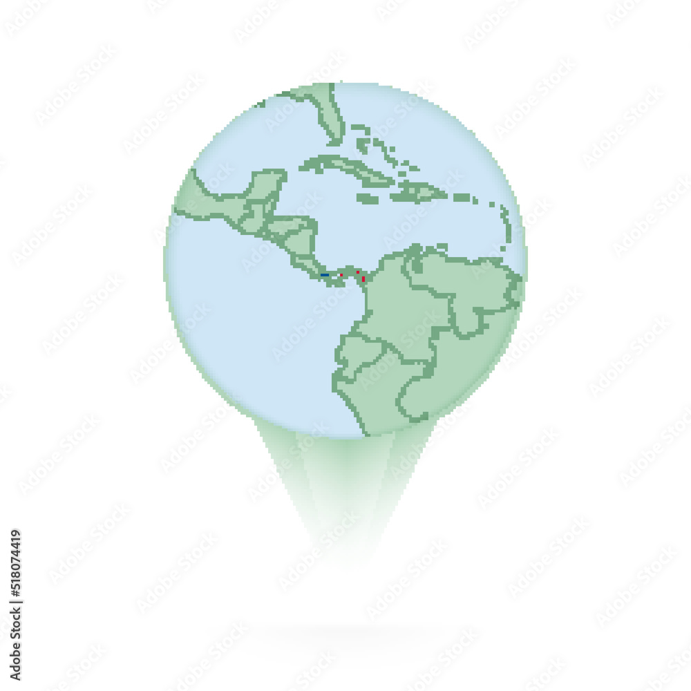 Panama map, stylish location icon with Panama map and flag. Panama map, stylish location icon with Panama map and flag.