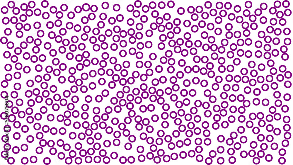 Circle Scatter Ring. Velvet Violet scattered in a round isolated on white background.