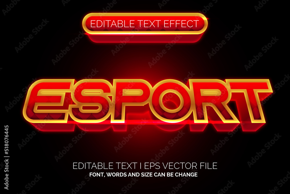 Modern premium esport Text Effect