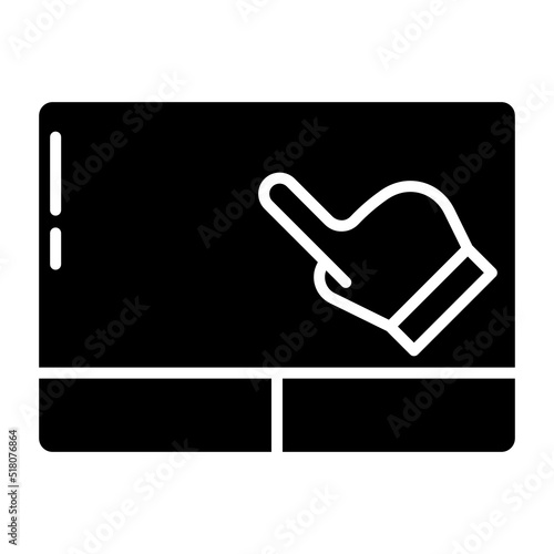 laptop touchpad icon on transparent background