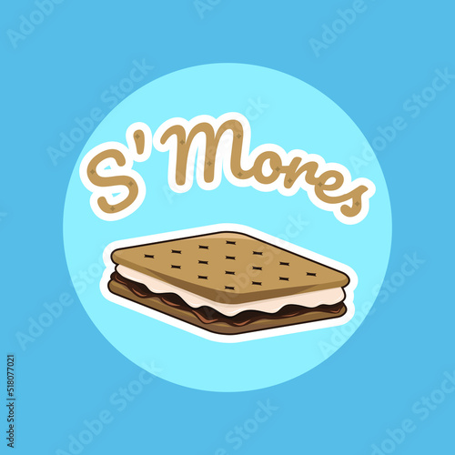 S'Mores food is a unique and simple meal consisting of crackers, marshmallows and chocolate.