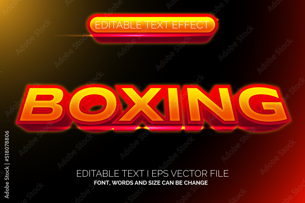 gradient modern boxing text effect