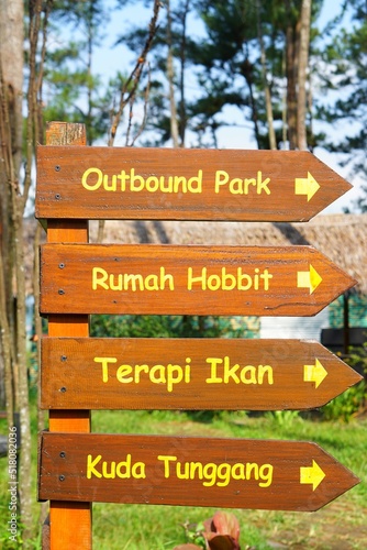 sign in a park