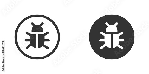 Beetle icon. Bug sign. Vector illustration.