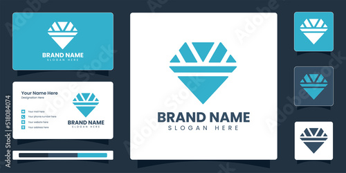 Diamond jewellery logo. Business identity vector design template.