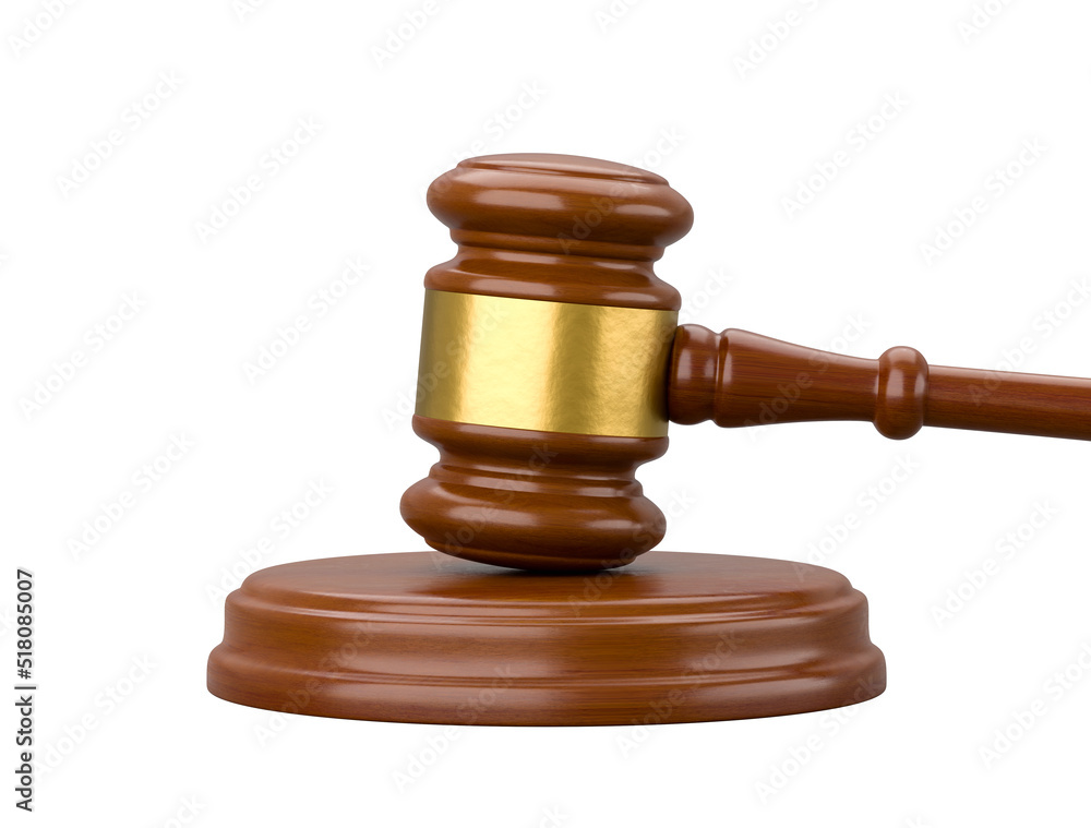Judge's Gavel Isolated on White, Judgment Concept Judge's Gavel Isolated on White, Judgment Concept