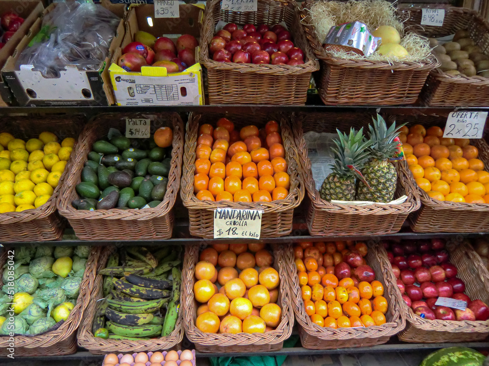 Sale of fruits and vegetables Sale of fruits and vegetables