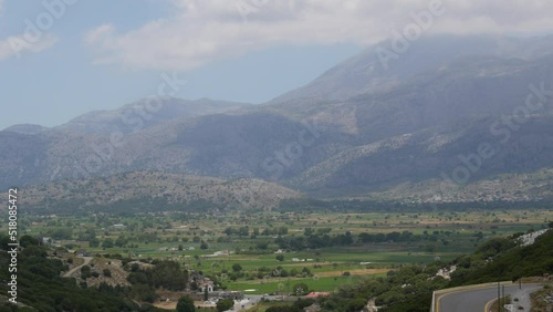 Wallpaper Mural View of the magnificent nature landscape of the Lassithi Plateau, one of the main attractions of the island of Crete, Greece. Magnificent nature surrounded by the Cretan mountains Torontodigital.ca