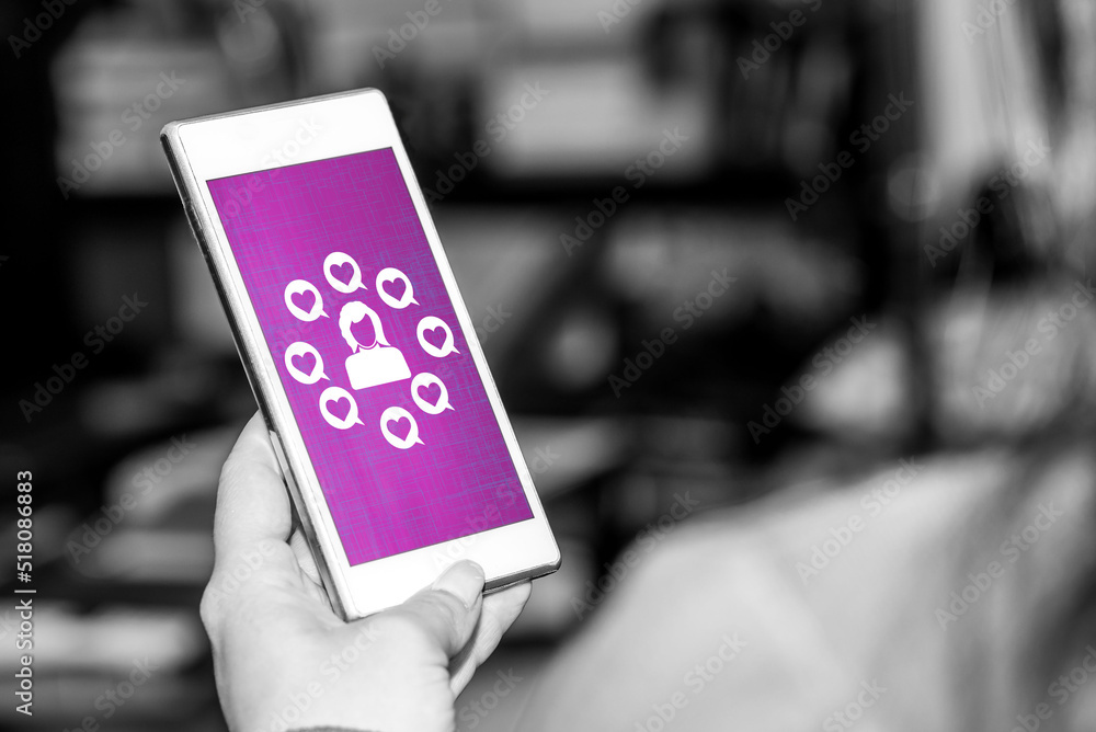 Obraz premium Followers concept on a smartphone