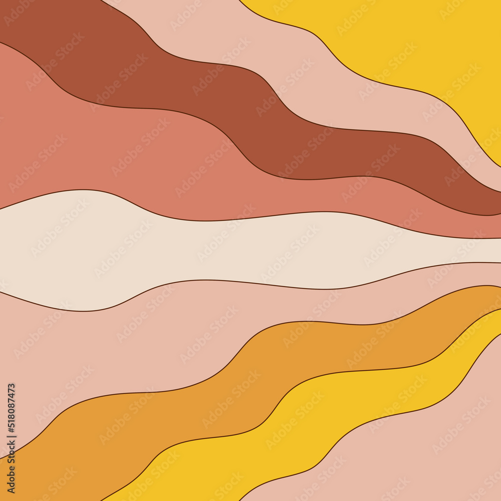 flat illustration. Abstract modern landscapes in earth tones. Modern background in boho style with mountains, sun, rainbow and clouds. minimalist wall decor. flat illustration. Abstract modern landscapes in earth tones. Modern background in boho style with mountains, sun, rainbow and clouds. minimalist wall decor.