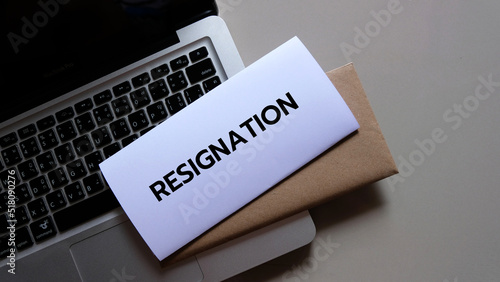 resignation letters for quit - resigned concept.