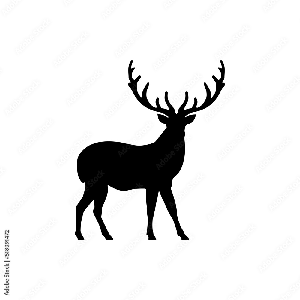 Fototapeta premium Reindeer Silhouette Vector For The Best Reindeer Icon Illustration