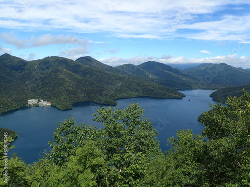 Lake Shikaribetsu in Hokkaido in the summer. Tenbozan