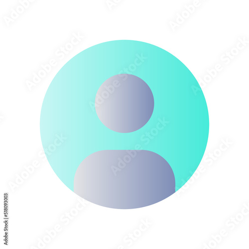 Select contact photo flat gradient color ui icon. Put picture on profile. Assign caller image. Simple filled pictogram. GUI, UX design for mobile application. Vector isolated RGB illustration